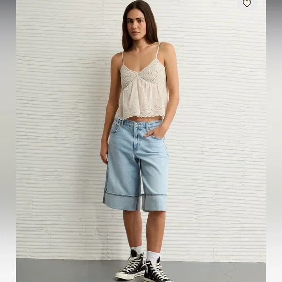 American Eagle Crochet Eyelit Cami! Size Small! - Picture 4 of 6